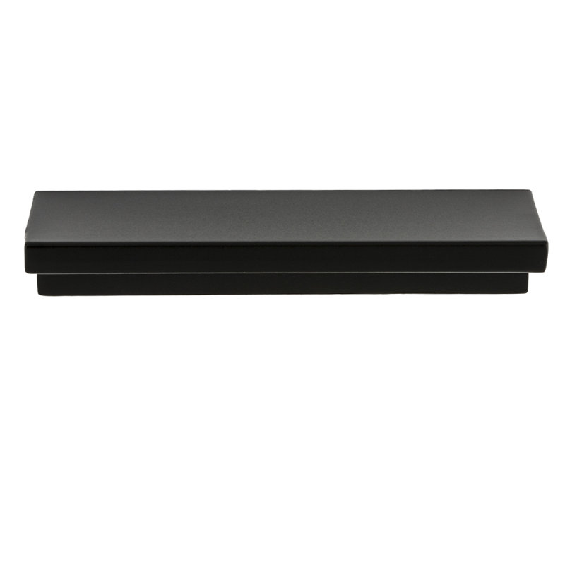 Poignée à rebord noir mat 3 po Ethan, Noir mat, 3"