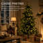 Grand arbre de Noël artificiel 6 pi avec 2328 branches, 400 lumières DEL chaudes, ouverture automatique, 8 modes d'éclairage