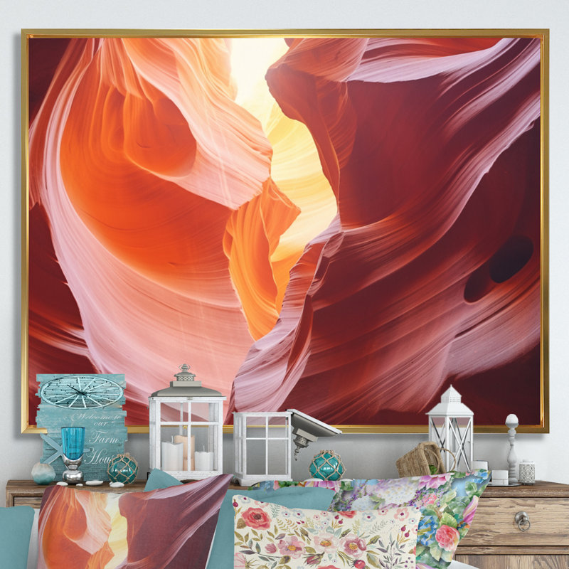 Canyon Antelope Harmony II, H 24 po x l 32 po x P 1 po, Cadre flottant doré