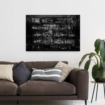 Beverages No 2 Vintage Abstract City Wall Art Print 1 Piece Wrapped Canvas Wall Art