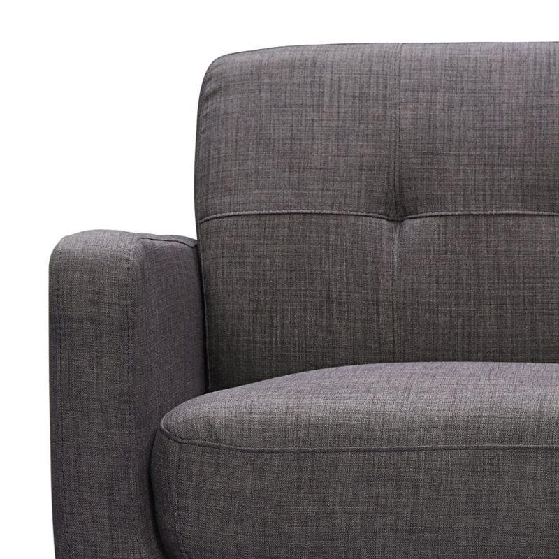 Higbee Upholstered 63'' Loveseat, Charcoal
