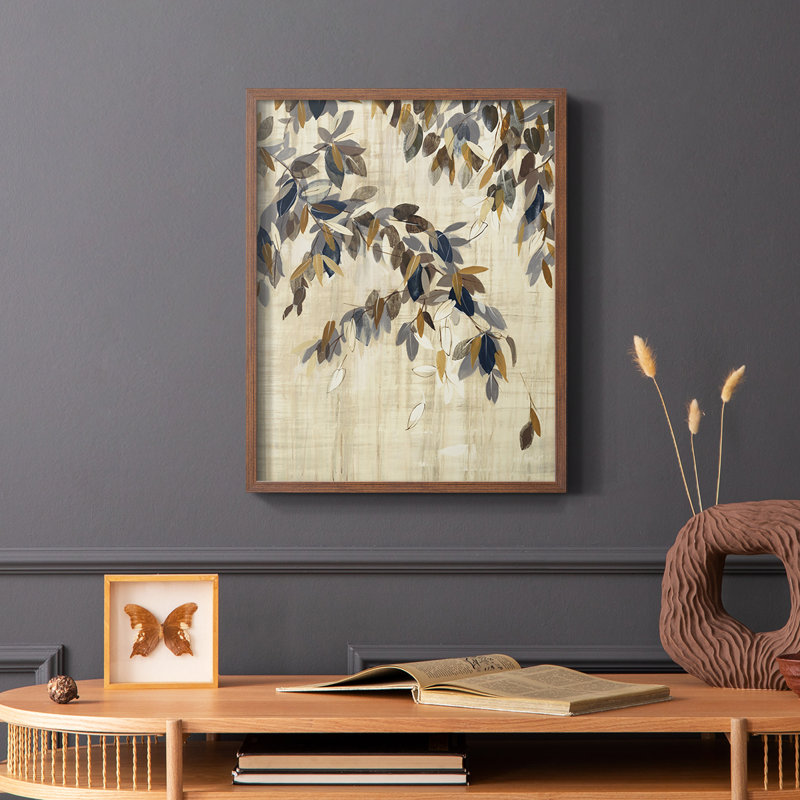 Treading Lightly Framed Print - Solid Wood, 14" H x 11" W, Brown
