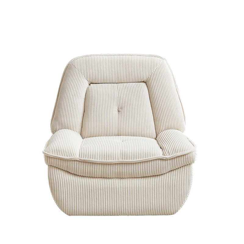Tylon Upholstered Recliner, Beige Corduroy