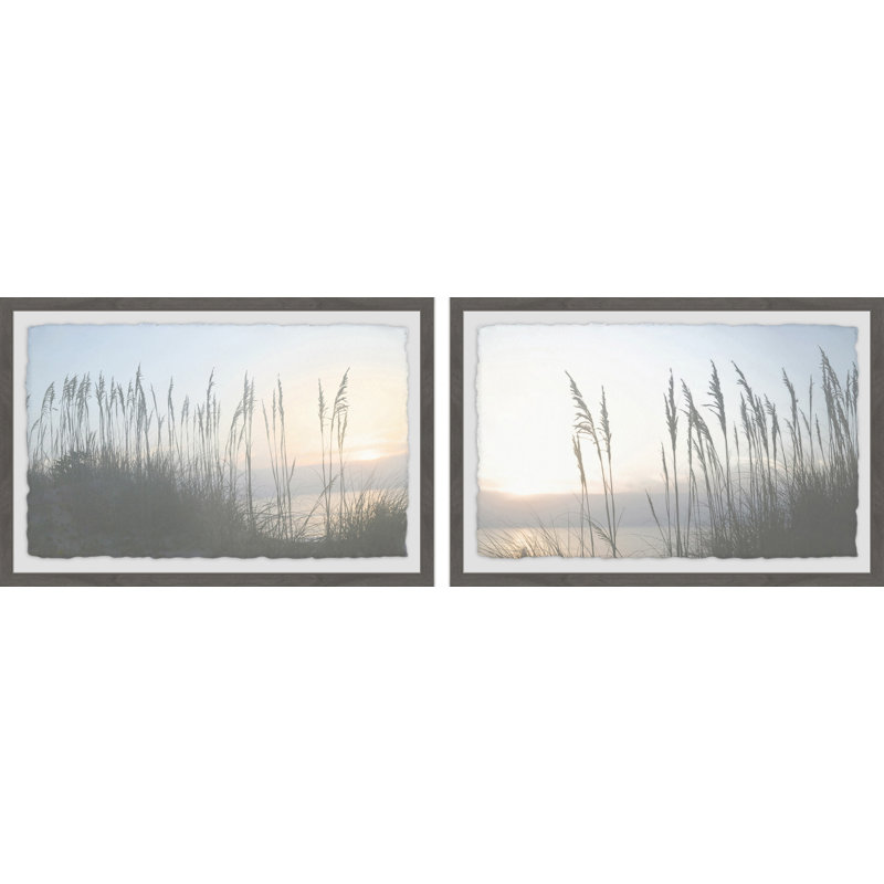 Morning Whisper II Diptych - ensemble de 2 reproductions de photos, H 16 po x l 24 po x L 1,5 po