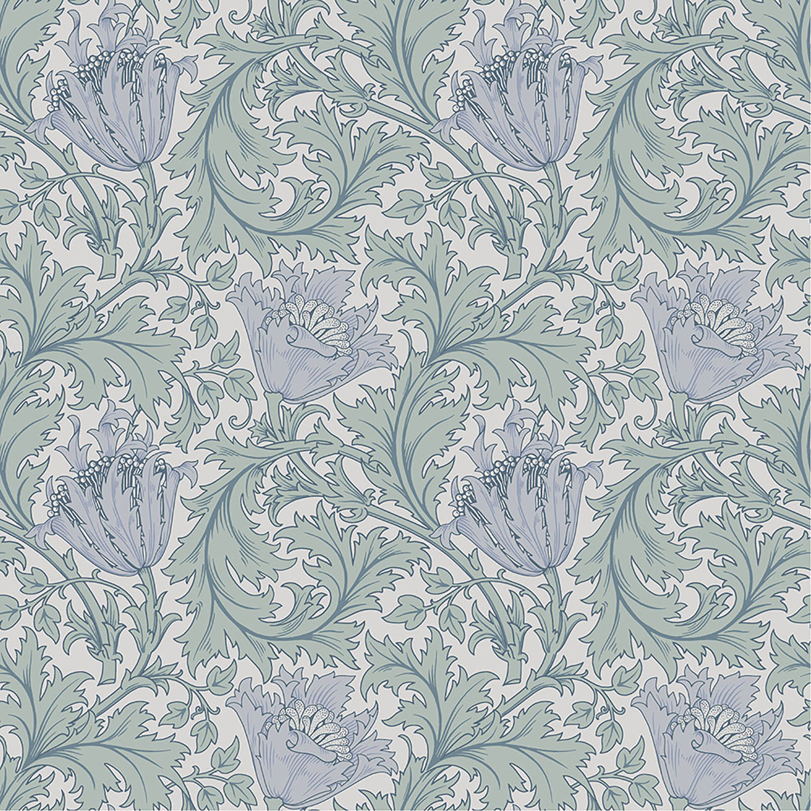 Anemone Floral Wallpaper, Blue