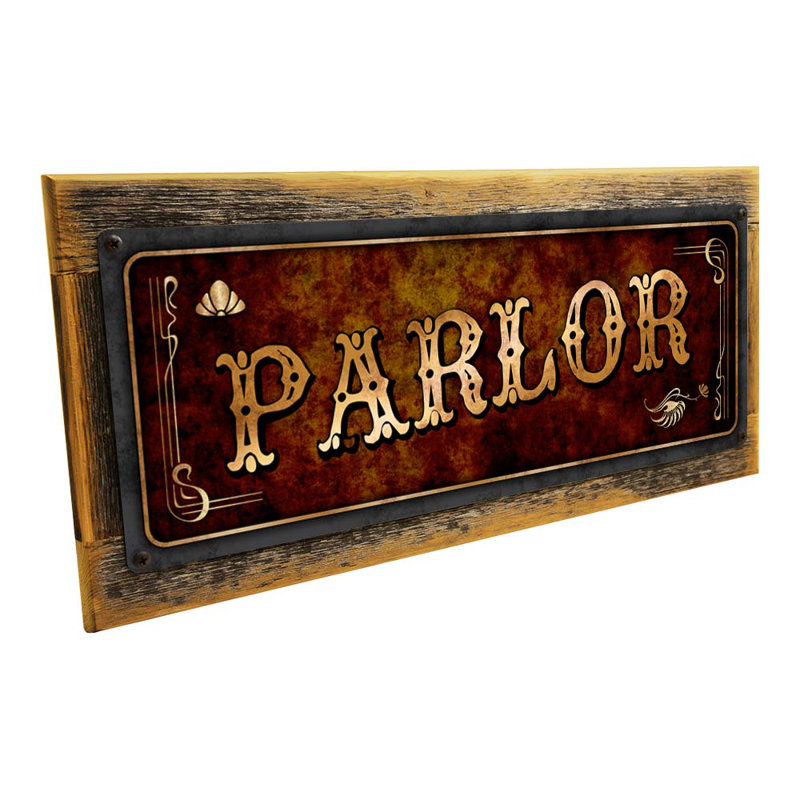 Framed Parlor Sign