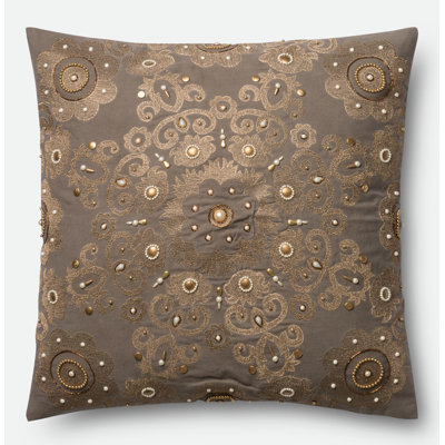 Fien Embroidered Cotton Pillow Cover