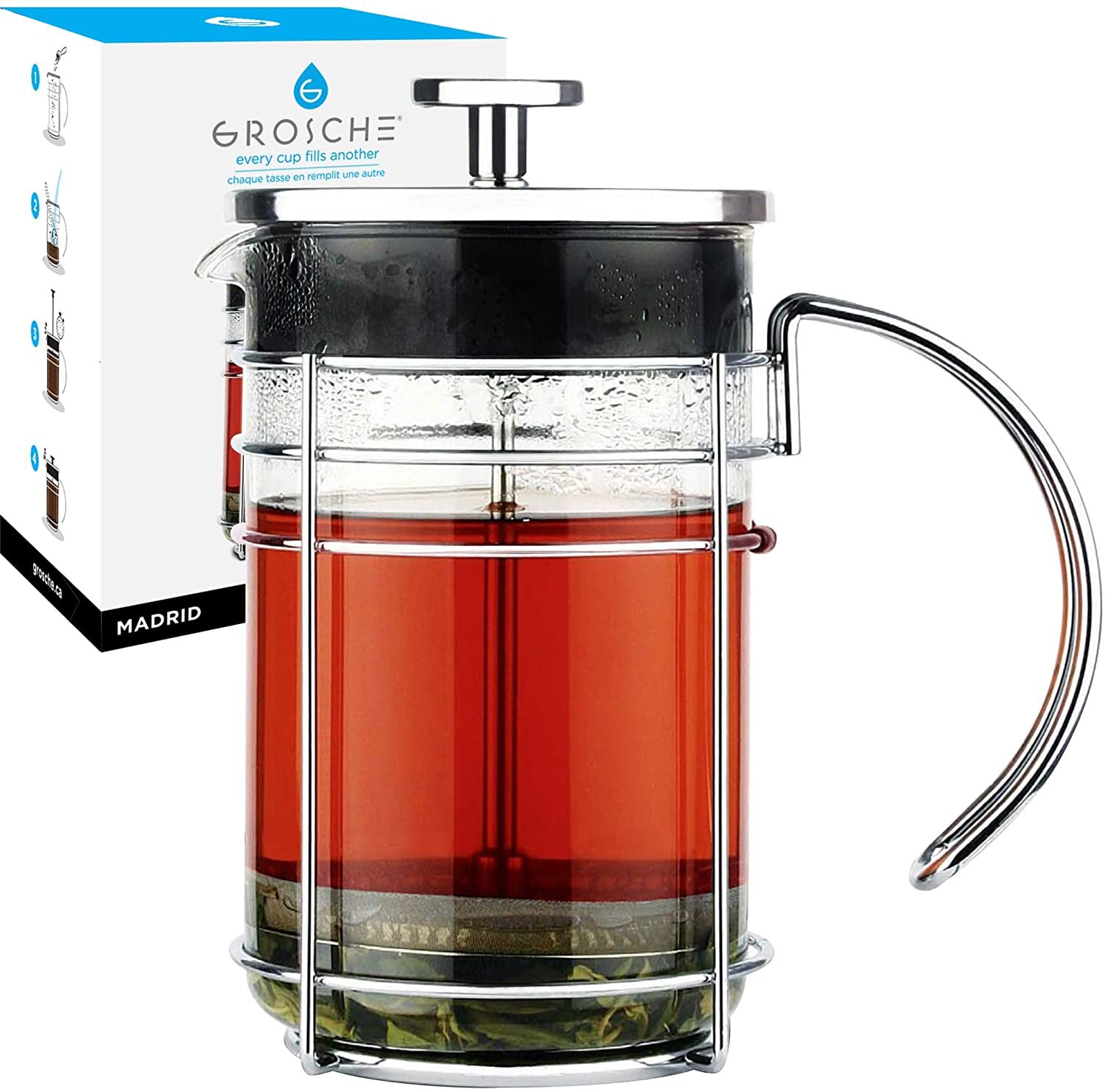 Insulated French Press COLUMBIA - 1.5 L Chrome