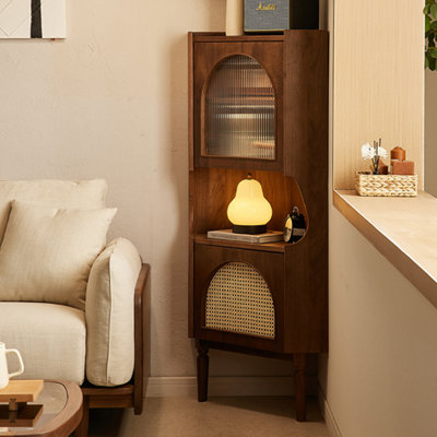 Armoire d'appoint de coin rétro