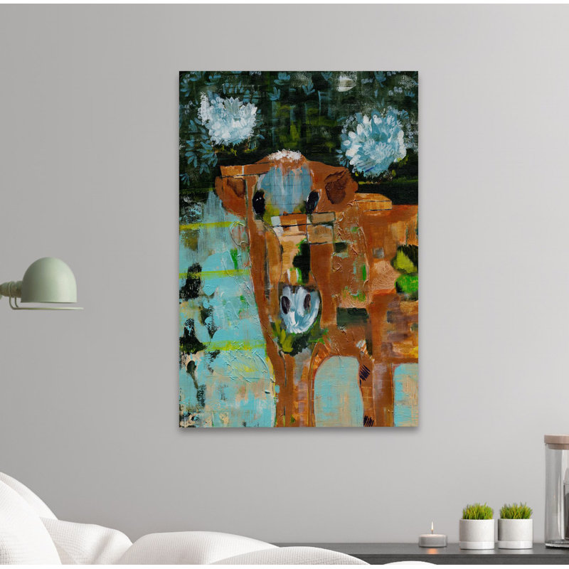 Hip Country Cow 1 Piece Wrapped Canvas Wall Art, 152cm H x 101cm W x 3.81cm D