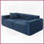 Canapé de salon en velours 3 places Modern Large assise-384285132