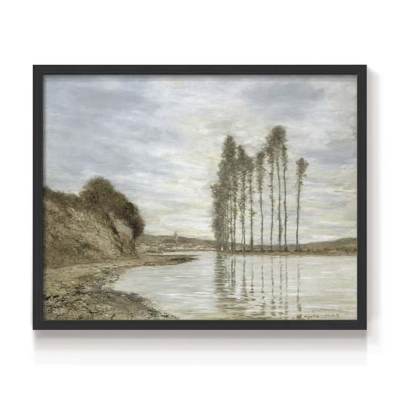 Paysages rétro-CCXC III-impression encadrée - réaménageable, H 22 po x l 28 po, Noir