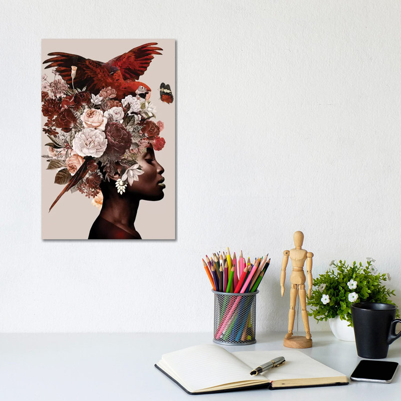 Woman With Flower I by Danilo De Alexandria - Wrapped Canvas Gallery-Wrapped Canvas Giclée, 20.32 cm H x 30.48 cm W