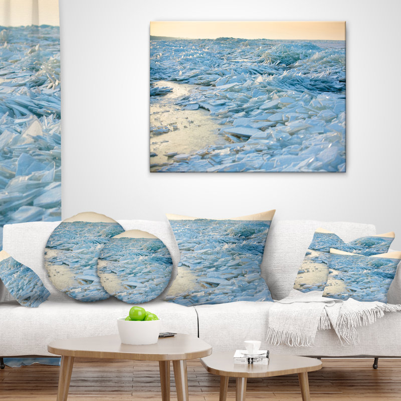 Coussin d'hiver Baltic Sea, 16 po x 16 po, Coussin décoratif