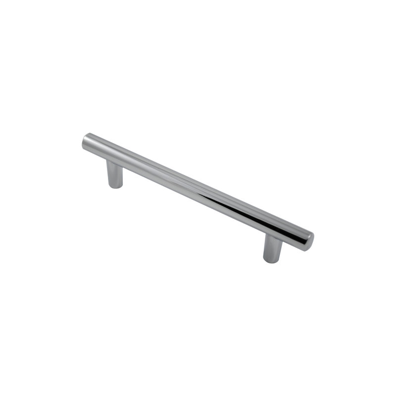Poignée barre 3 3/4" au centre, Chrome poli