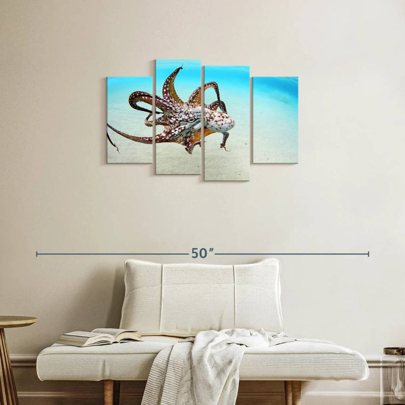 Brampt Wild Ocean Octopus, 22" H x 36" W