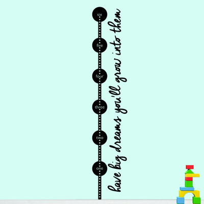 Abstract Non-Wall Damaging Growth Chart Decals