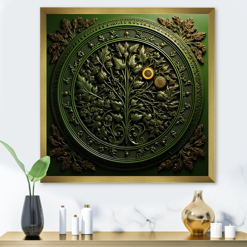 Renaissance Boho Mandala Revival II - Art mural abstrait, H 36 po x l 36 po x P 1,5 po, Toile tendue