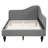 Twin Size L-Shaped Linen Daybed With Solid Wood Legs, Perfect For Cozy And Stylish Relaxation In Any Room-677473629