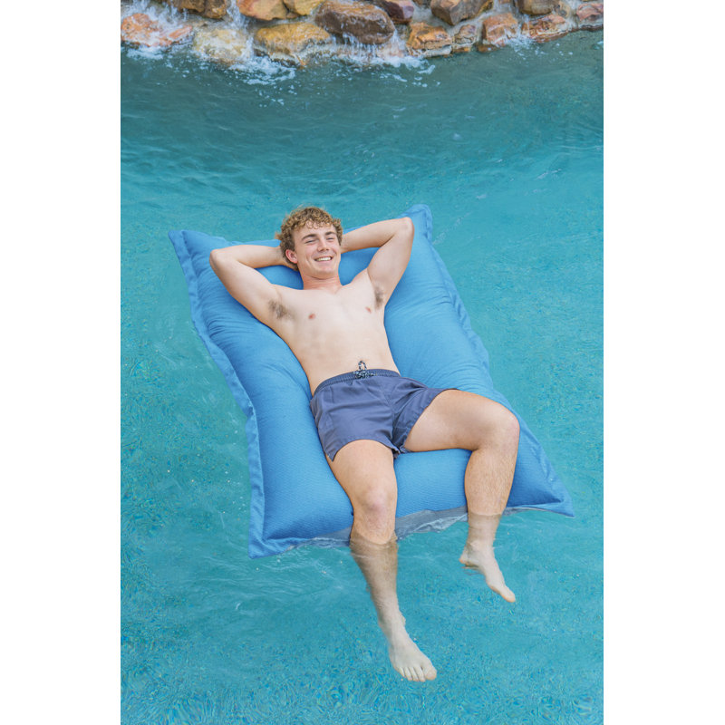 Flotteur et chaise longue Sunbrella, Sunbrella bleu