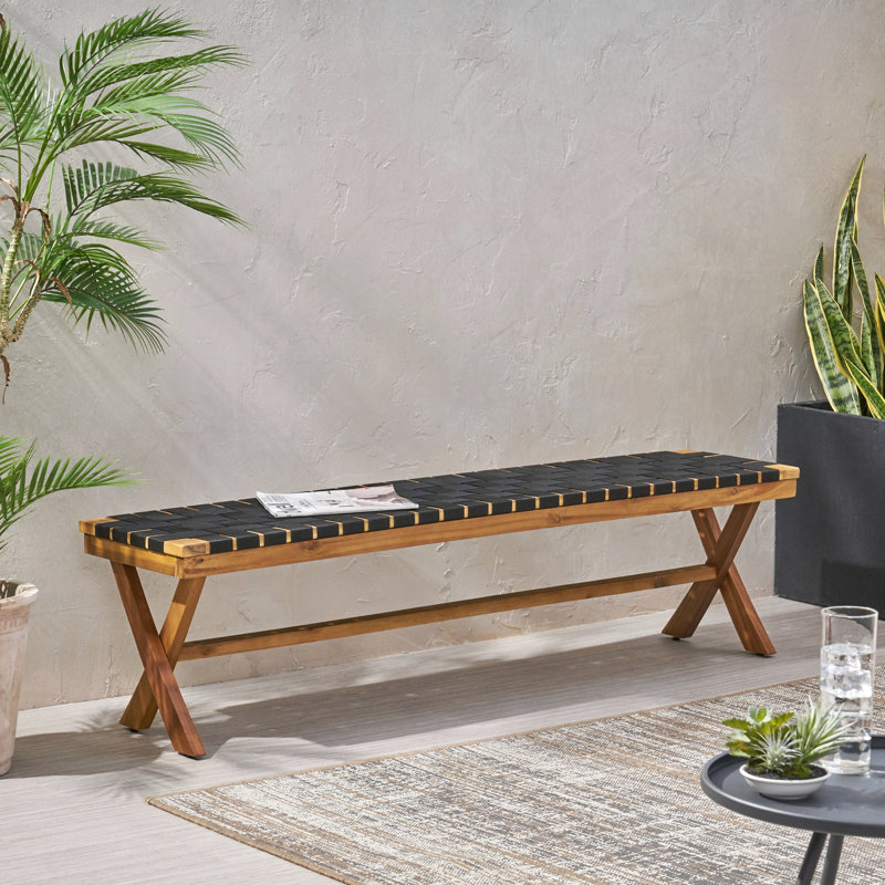 Banc en bois d'acacia teck
