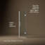 Composed 27-5/8-In28-3/8-In W X 71-1/2-In H Frameless Pivot Shower Door With 3/8-In Crystal Clear Glass And Back-To-Back Vertical Door Pulls-443988594