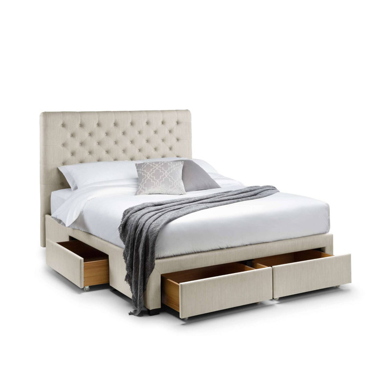 Klimas Upholstered Bed, Beige, Kingsize (5')
