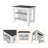 Kitchen Island Dozza, Three Shelves, White-1517679840