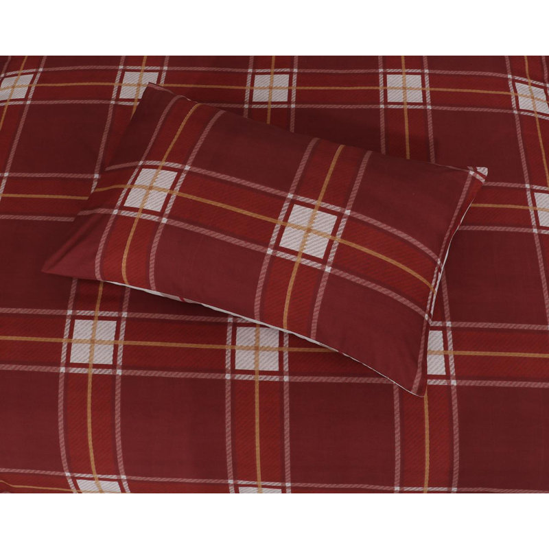 4 Piece Complete Bedding Set Cotton Rich Duvet Cover, Fitted Sheet & Pillowcases Soft, Durable & Breathable
