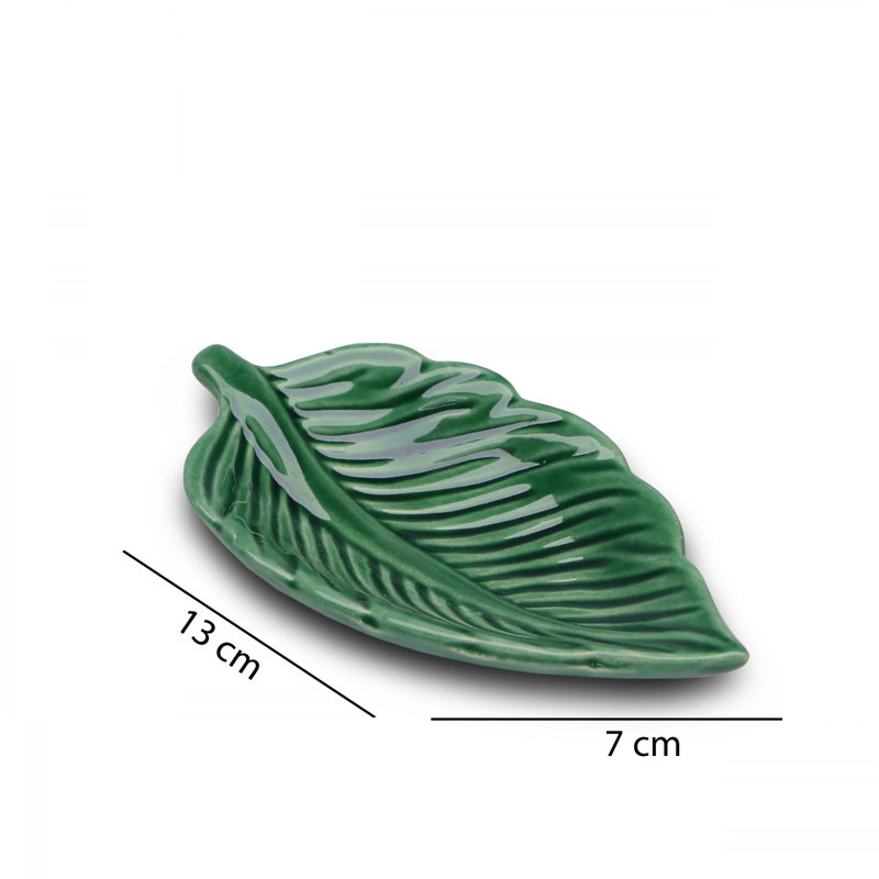Lark Manor Dwaine Ceramic Condiment Server, Green