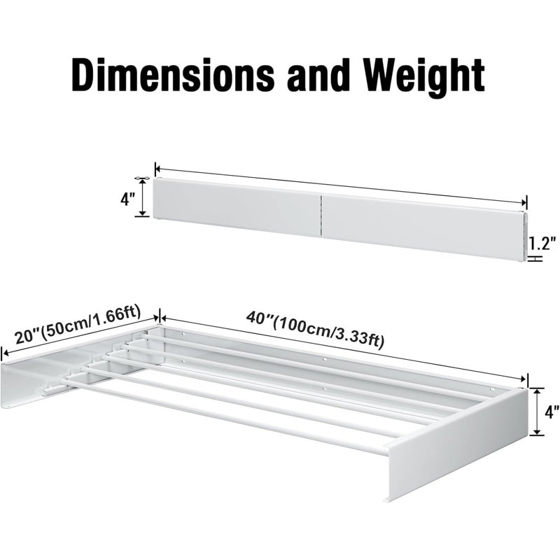 Metal Foldable Wall-Mounted Drying Rack