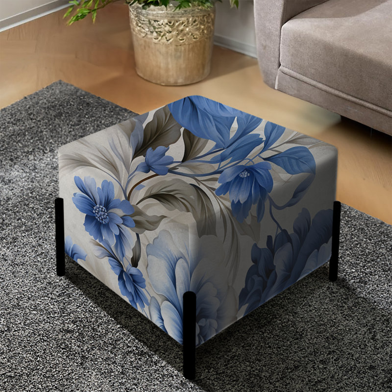 Repose-pieds carré bleu Regal