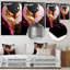 Ailes d'ange roses, dorées et noires I - Décoration murale contemporaine en métal glam-670583917