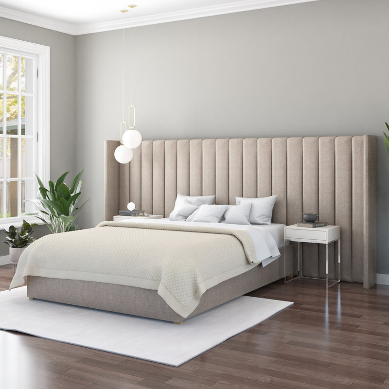 Arye Upholstered Headboard, Natural
