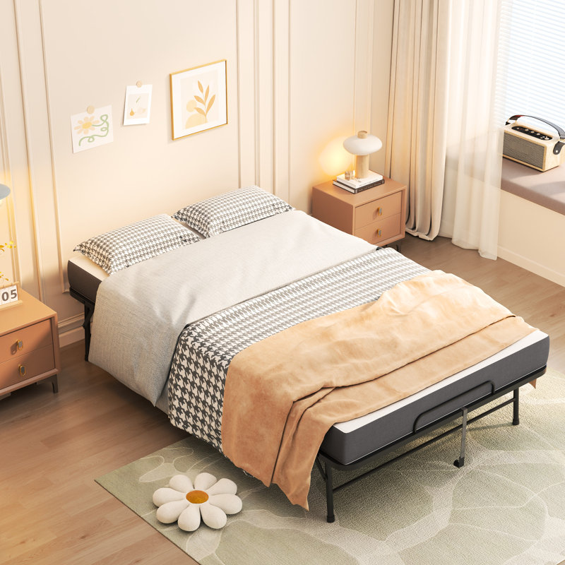 Lit extra large de 75 po x 46 po avec mousse à mémoire de forme de 5 po, capacité de 450 lb, installation rapide pour l'utilisation d'un lit simple portatif spacieux et d'un camping