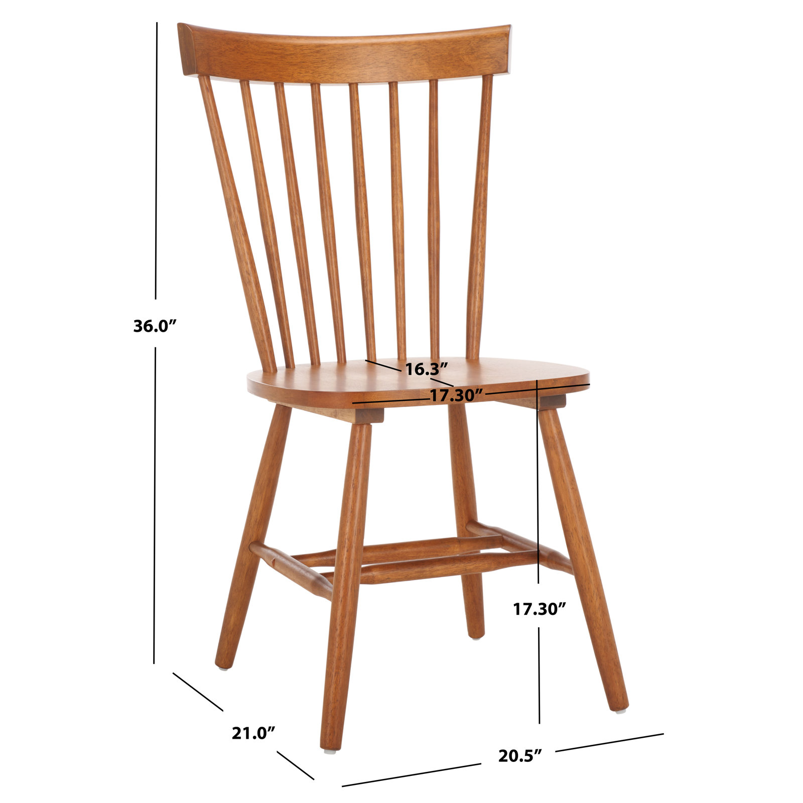 Matanna Oak Side Chair, Walnut