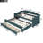 Twin Size Upholstered Daybed With Trundle And Three Drawers, Guest Bed-368639814