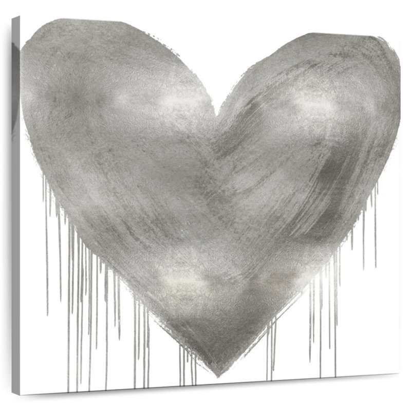 Hardie Big Hearted Silver, 33" H x 33" W