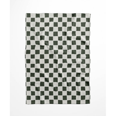 Checkered Velveteen Fleece Blanket