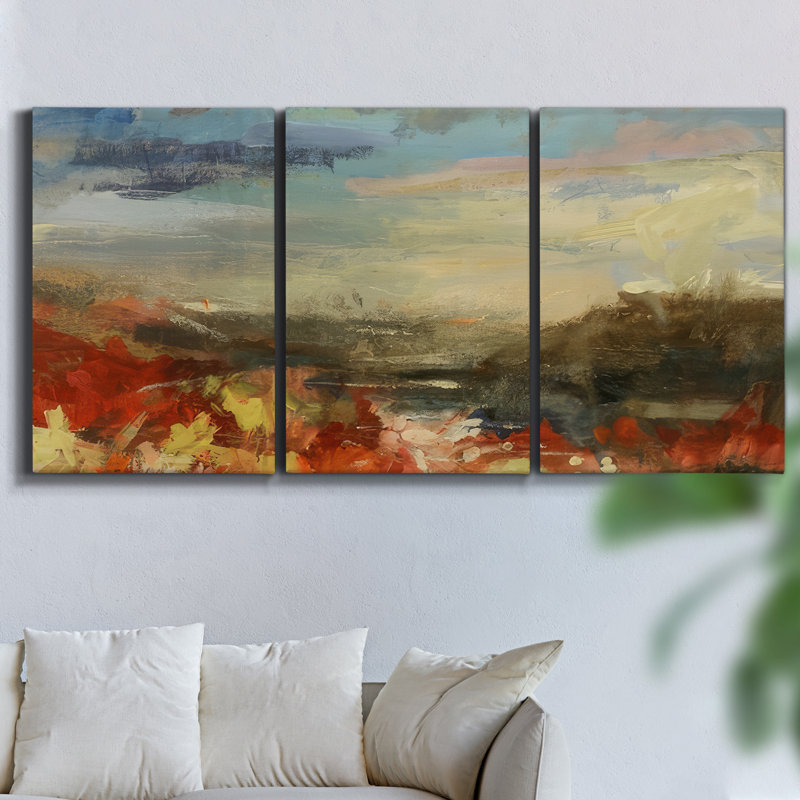 Adventure 22, impression sur toile 3 pièces, H 48 po x l 96 po x P 2 po