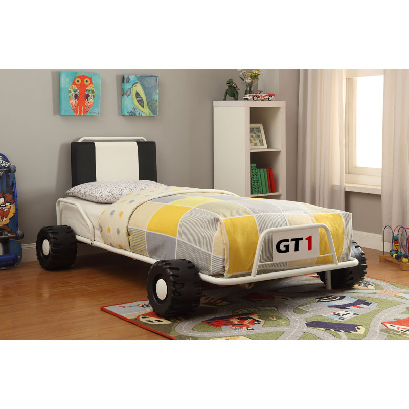 Lit voiture simple Alberta, Blanc