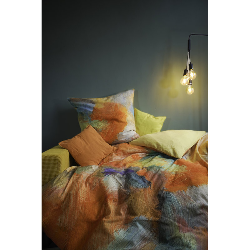 Fleuresse Cotton Blend Abstract Duvet Cover Set with Pillow Shams, 155 x 220 cm + 80 x 80 cm