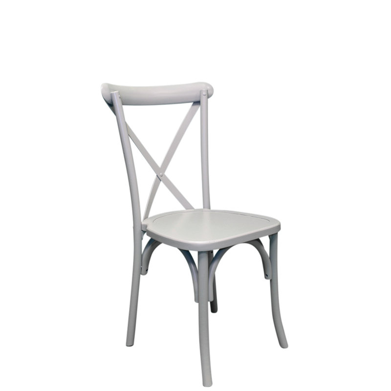 Aviles 43cm H Solid Wood Cross Back Stacking Side Chair