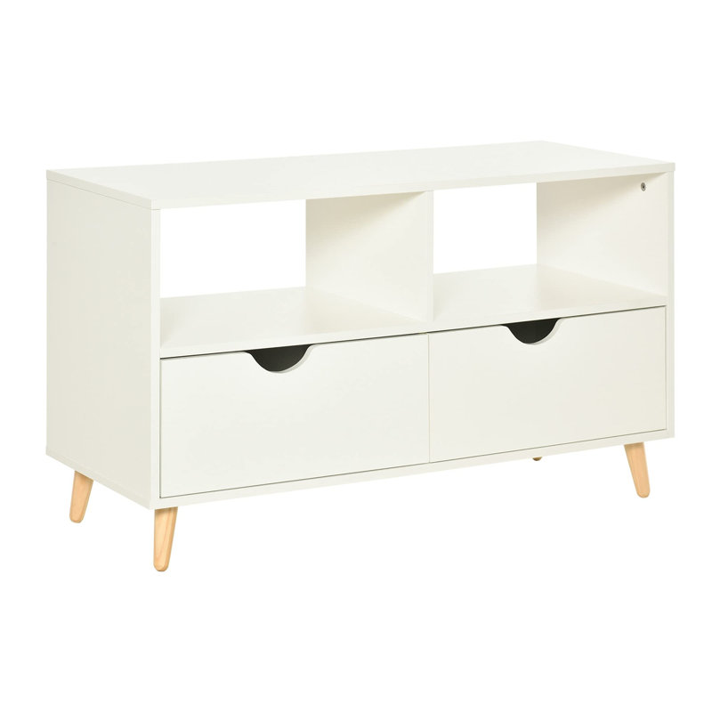 Burton Unfinished TV Stand for TVs up to 32", White