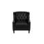 Fauteuil d'appoint en similicuir noir