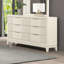 Commode blanche antique avec miroir