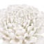 Pièce de fleur en céramique faite à la main, pétales texturés crème, 9,3 x 9,3 x 3 po, magnifique pour un mur, une table et une tablette, facile à installer et à nettoyer