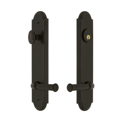 Complete Arc Entry Lever Set with Single Cylinder Deadbolt