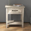 Table de chevet industrielle 1 tiroir avec tiroir et 2 tablettes, table de chevet en bois rustique, table de bout compacte pour petits espaces et condos, finition grise-686851708