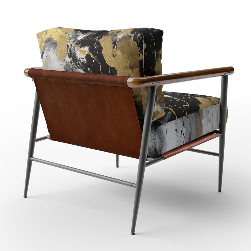 Fauteuil rembourré contemporain River River, Noir
